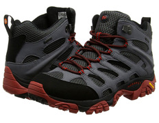 Botas Merrell Moab Mid GTX cinza / preto / vermelho