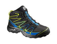 Bota Salomon X-Chase Mid GTX Preto / Azul / Amarelo