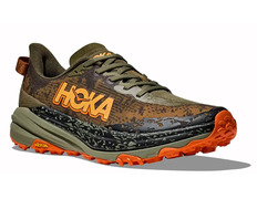 Sapato Hoka Speedgoat 6 verde-oliva/laranja