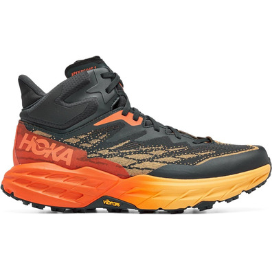 Bota Hoka Speedgoat 5 Mid GTX preta/laranja