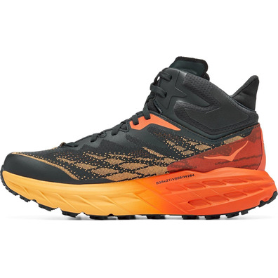 Bota Hoka Speedgoat 5 Mid GTX preta/laranja