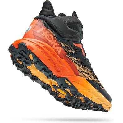 Bota Hoka Speedgoat 5 Mid GTX preta/laranja