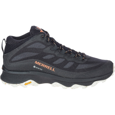 Bota Merrell Moab Speed Mid GTX Preto/Laranja