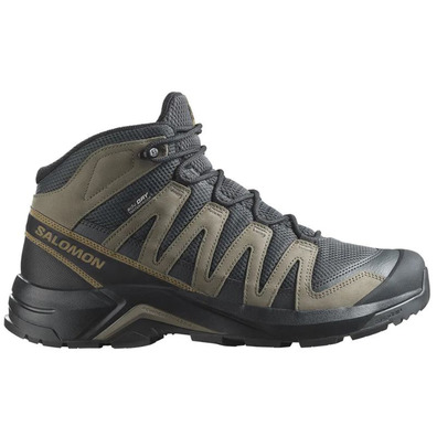 Bota Salomon X-Adventure Recon Mid GTX Cinza/Preto/Cáqui