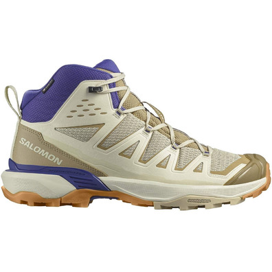 Bota Salomon X Ultra 360 Edge Mid GTX branco/bege/roxo