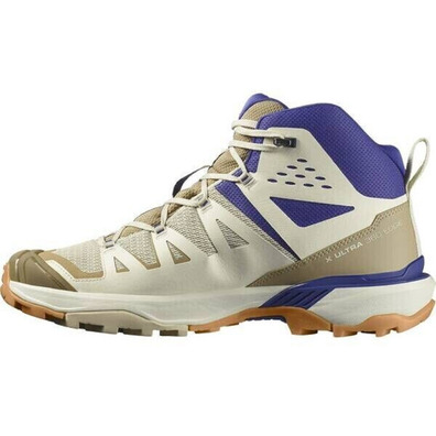 Bota Salomon X Ultra 360 Edge Mid GTX branco/bege/roxo