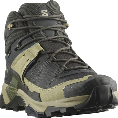 Bota Salomon X Ultra 5 Mid GTX Cinza/Verde