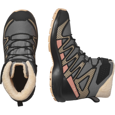 Bota Salomon XA PRO V8 Winter CSWP J Cinza/Bege