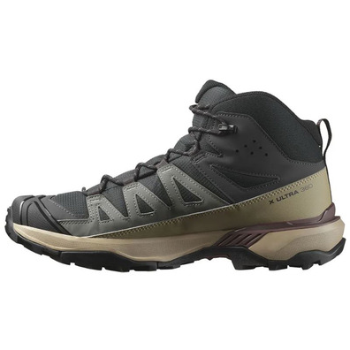 Botas Salomon X Ultra 360 Mid GTX Preto/Cinza/Marrom