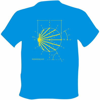 Camiseta Sketch Logo Camino de Santiago Blue