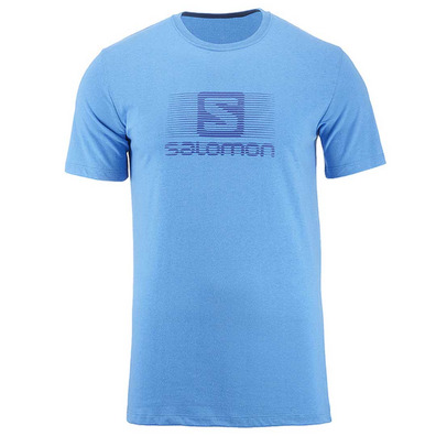 Logotipo da mistura Salomon SS TEE azul celeste