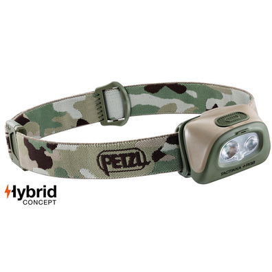 Frente Petzl Tactikka + RGB 350 lumens Camuflagem Verde