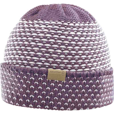 Salomon Laura Beanie Chapéu Roxo / Branco