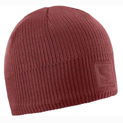 Chapéu Salomon Logo Beanie Wine