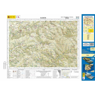 Mapa de Samos 124-IV IGN 1:25.000