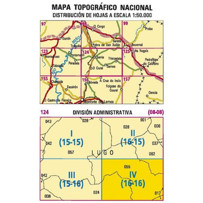 Mapa de Samos 124-IV IGN 1:25.000