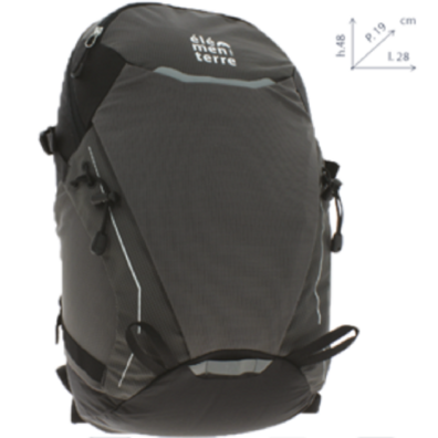 Mochila Elementerre Talca 25 L Preto/Cinza