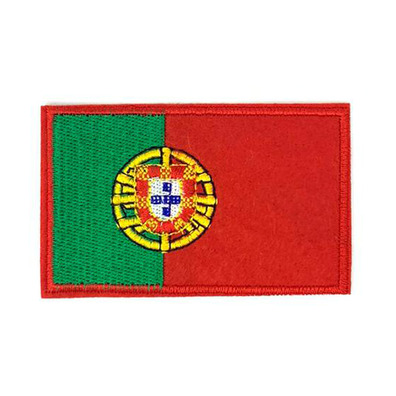 Patch bordado em tecido da bandeira de Portugal