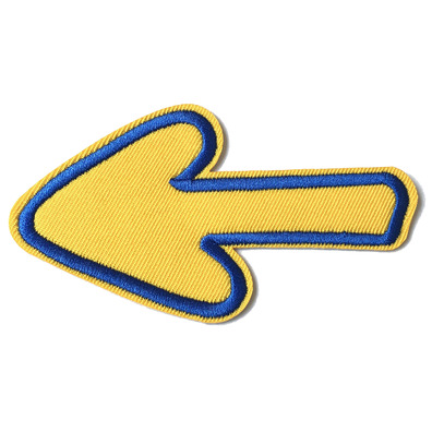 Patch de tecido Arrow com bordado 10 x 5,5 cm