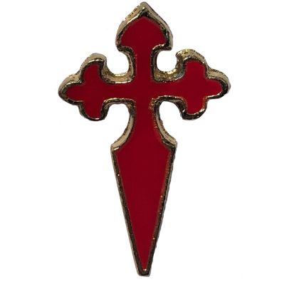 Grande Cruz de Metal com Pin de Santiago