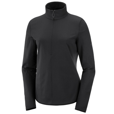 Pulôver Salomon Outrack Half Zip W Negro