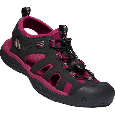 Sandalia Keen Solr W Negro / Fucsia