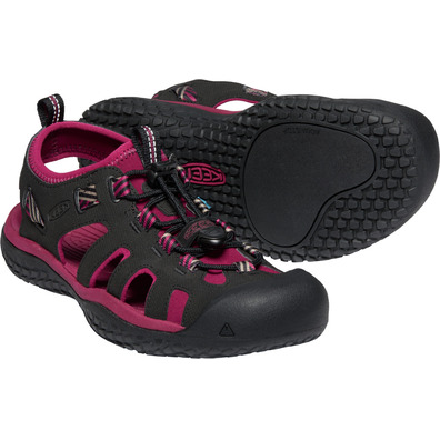 Sandalia Keen Solr W Negro / Fucsia