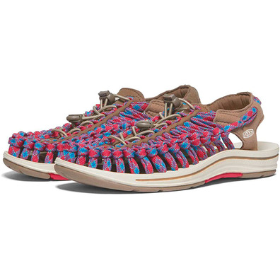 Sandalia Keen Uneek Flat W Rojo / Azul