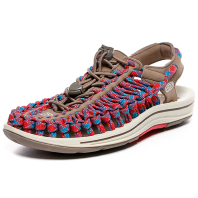 Sandalia Keen Uneek Flat W Rojo / Azul