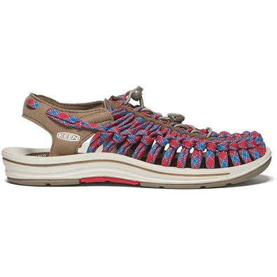 Sandalia Keen Uneek Flat W Rojo / Azul