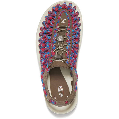 Sandalia Keen Uneek Flat W Rojo / Azul