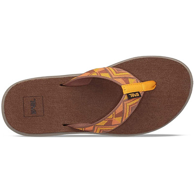 Sandália Teva Voya W Flip Amarelo / Marrom