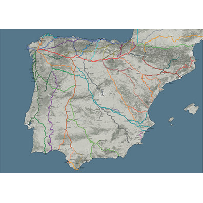 O Grande Mapa dos Caminhos de Santiago (50x70 cm)