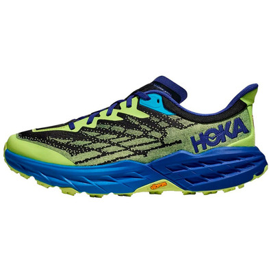 Sapato Hoka Speedgoat 5 Azul/Limão