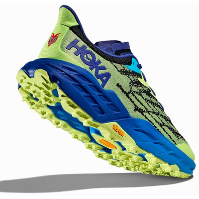 Sapato Hoka Speedgoat 5 Azul/Limão