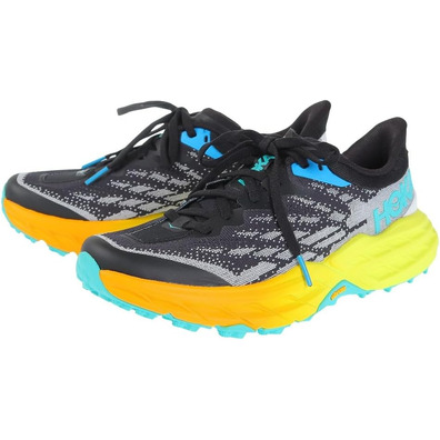 Sapato Hoka Speedgoat 5 W preto/amarelo/laranja