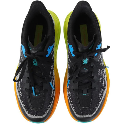 Sapato Hoka Speedgoat 5 W preto/amarelo/laranja