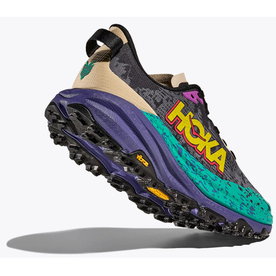 Sapato Hoka Speedgoat 6 cinza/verde/roxo