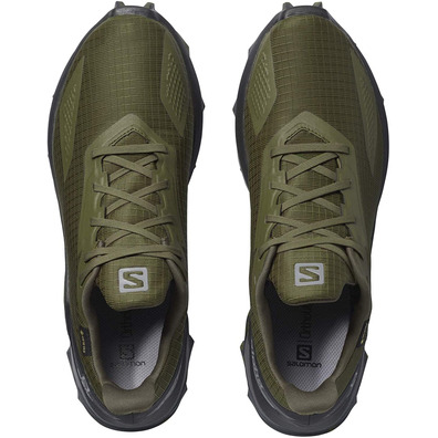 Sapato Verde Salomon Alphacross Blast GTX