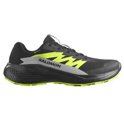 Tênis de corrida Salomon Alphaglide GTX preto/verde limão