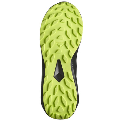 Tênis de corrida Salomon Alphaglide GTX preto/verde limão