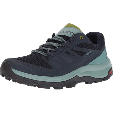 Salomon Outline Wide GTX W Navy / Green Shoe