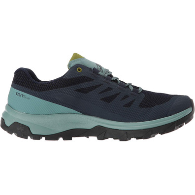 Salomon Outline Wide GTX W Navy / Green Shoe