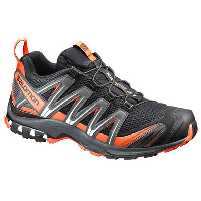 Salomon XA PRO 3D sapato preto / cinza / laranja