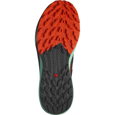 Sapato Salomon Sense Ride 5 preto/verde/vermelho