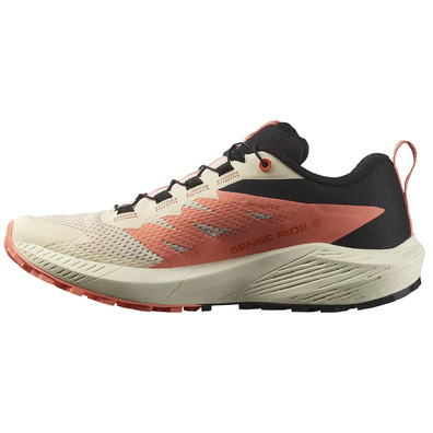 Tênis de corrida Salomon Sense Ride W bege/coral