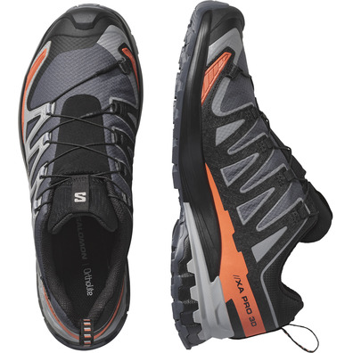 Tênis de corrida Salomon XA PRO 3D V9 Wide GTX cinza/azulejo