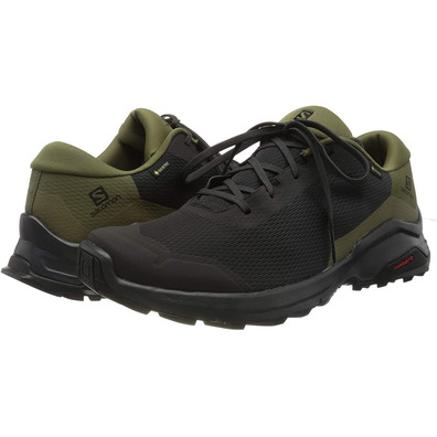 Salomon X revela sapatos GTX preto / cáqui