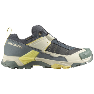 Tênis de corrida Salomon X Ultra 5 GTX W cinza/verde/bege