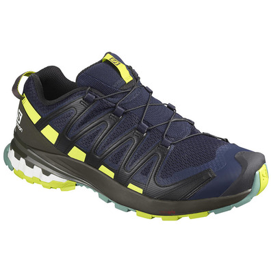 Salomon XA PRO 3D V8 sapatos marinho / limão